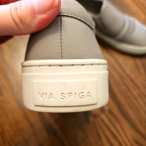 Via Spiga grey leather sneakers - Picture 3 of 4
